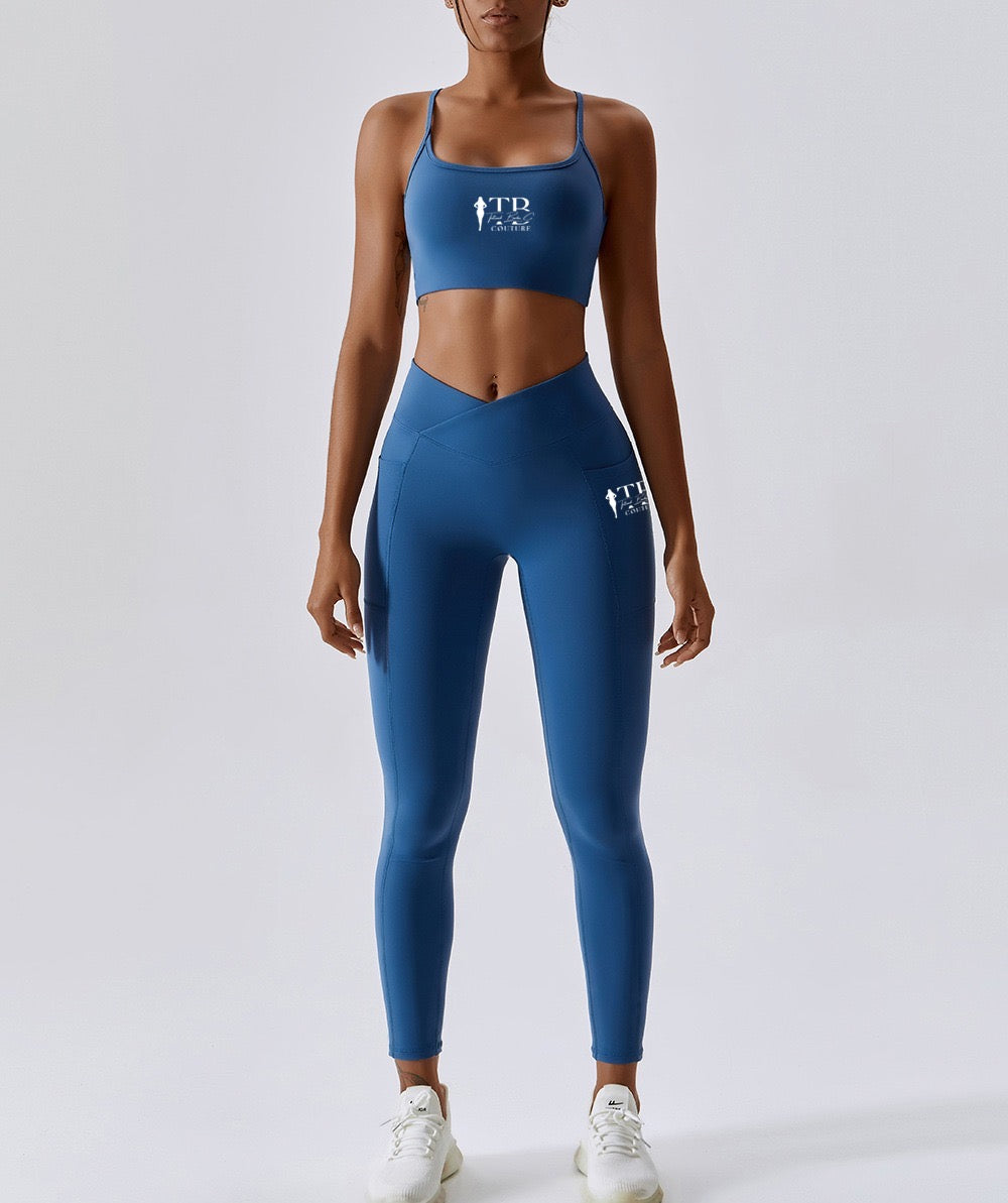 Blue Diamond Legging & Sports Bra Set