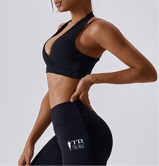 Black Diamond Sports Bra And Short Set