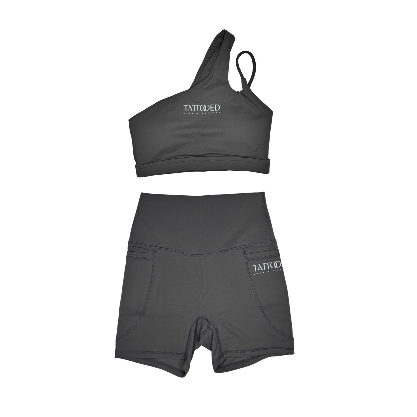 Lilly One Sided Sports Bra & Side Pocket Short Set