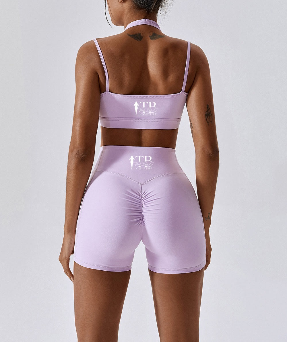 Lavender Diamond Bra And Short Set
