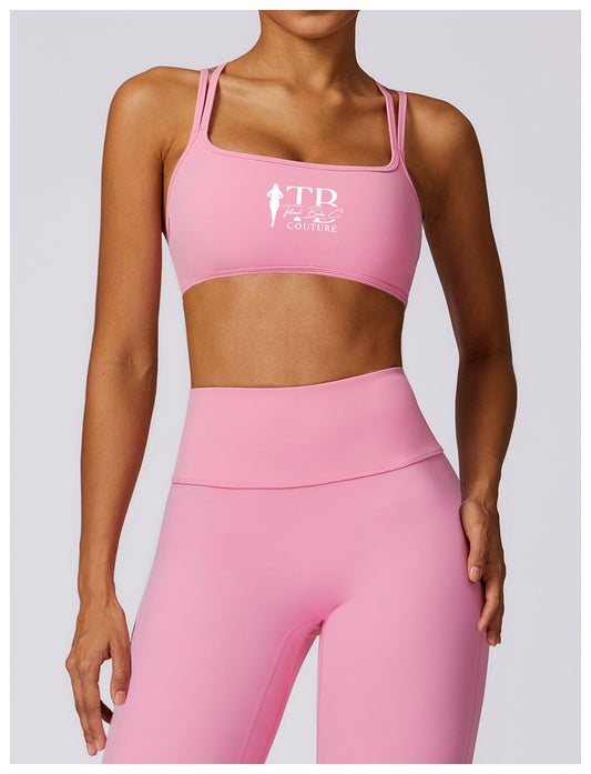 Pink Barbie Sports Bra and Scrunched Butt Legging Set
